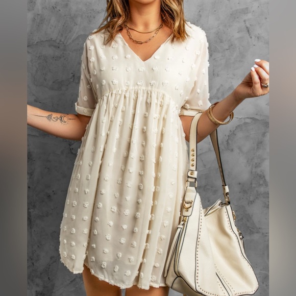 Dresses & Skirts - New pom pom babydoll dress